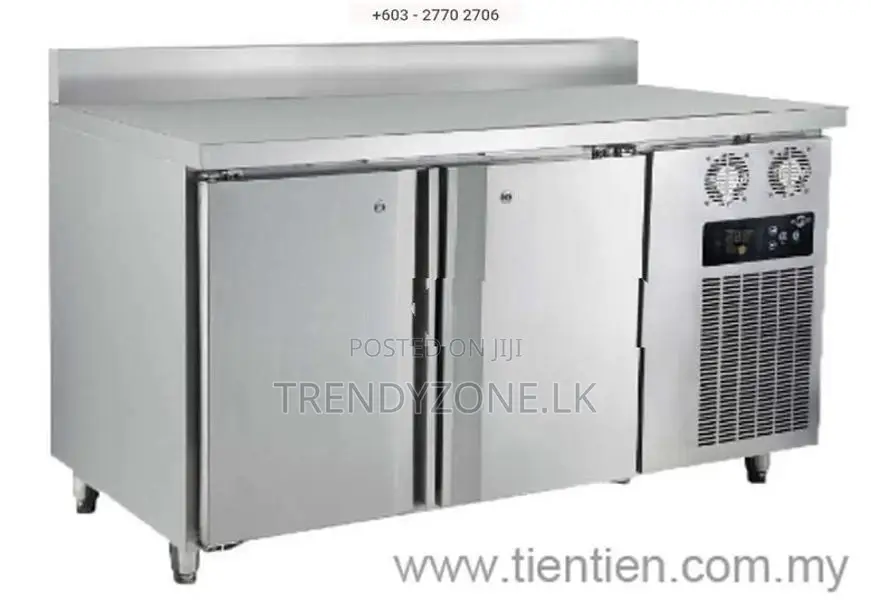 Industrial Undercounter Freezer 2 Door 250L with Backsplash