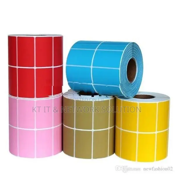 50mm x 50mm' PE Thermal Transfer 2ups 2000Pcs Roll - Yellow Color
