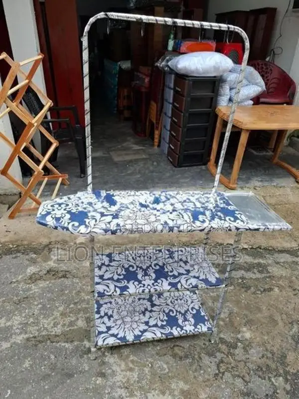 Iron Table with Cloth Racks