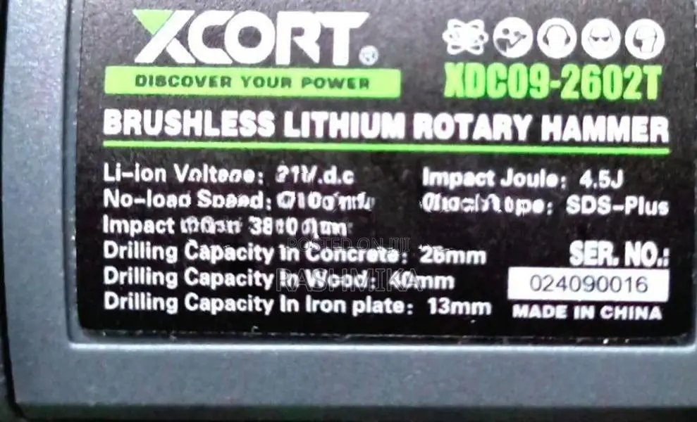 Xcort Brushless Rotary Hammer Drill XDC09-2602T