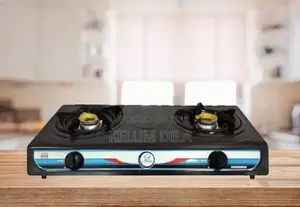 Kawashi Gas Cooker Double Burner Black Clr