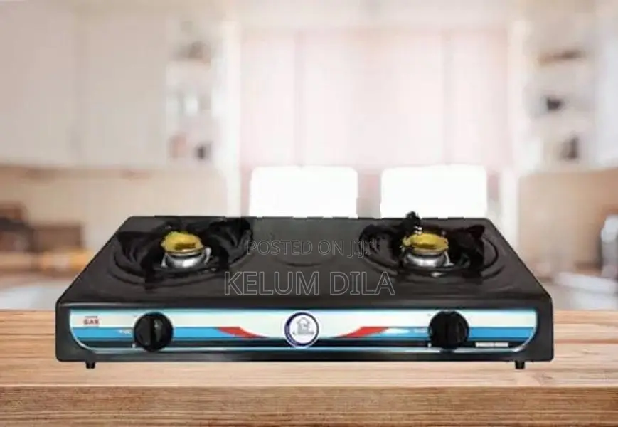 Kawashi Gas Cooker Double Burner Black Clr