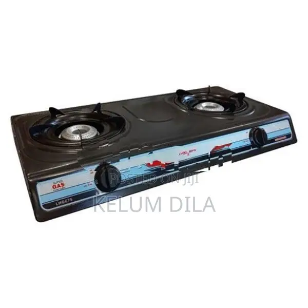 Kawashi Gas Cooker Double Burner Black Clr