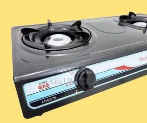 Kawashi Gas Cooker Double Burner Black Clr