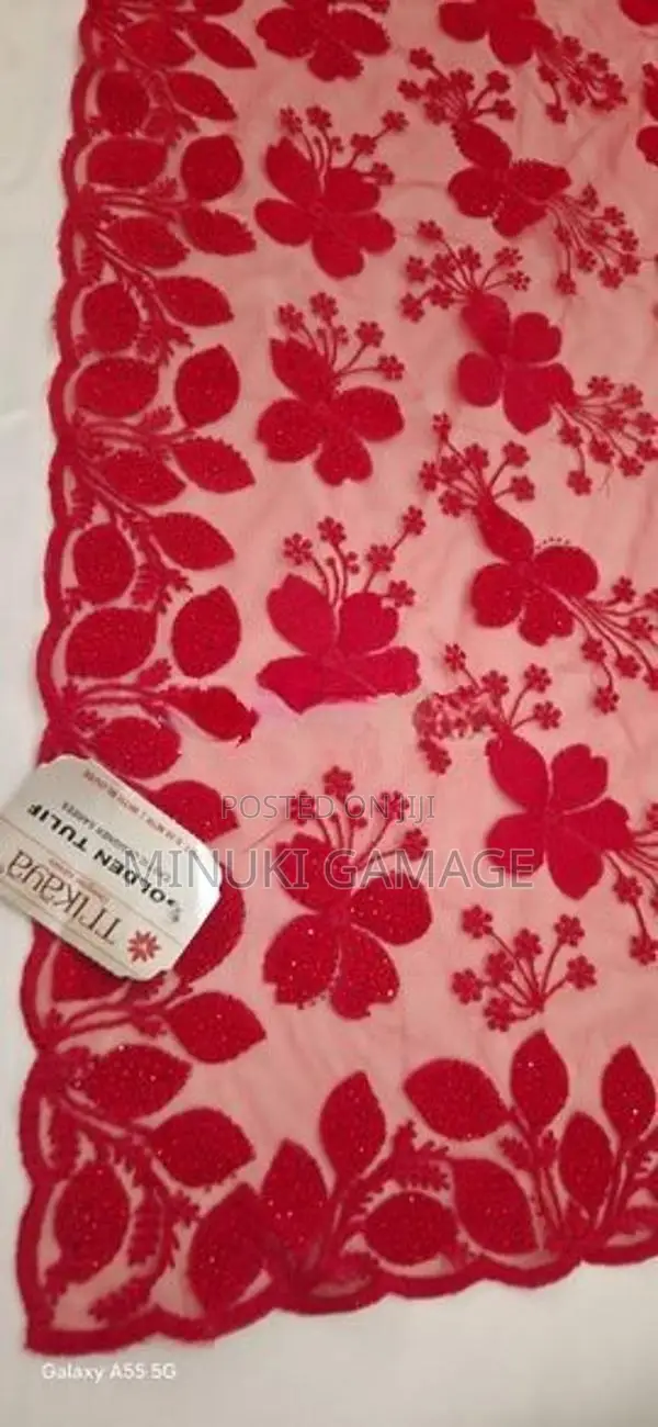 SW03 - Red Wedding Saree For Dress Making