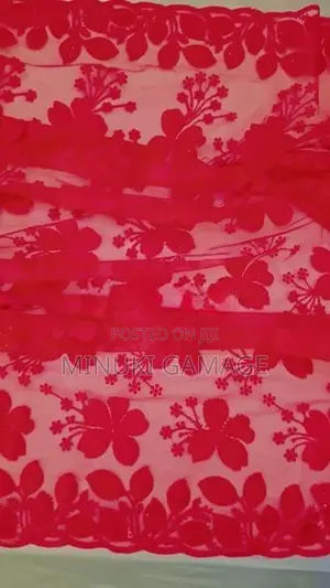 SW03 - Red Wedding Saree For Dress Making