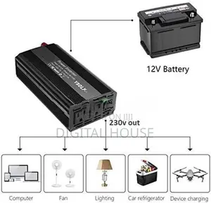 Inverter Offgrid 2000w / DC 12v to AC 230v + USB out new **