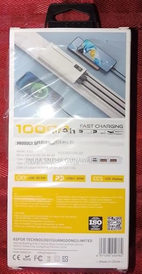 Asper ​Aspor A335 10000mAh Fast Charging Power Bank