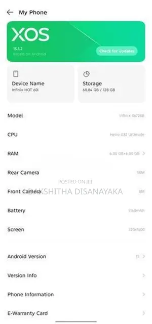 Infinix Hot 60i (Used)