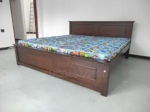 New 6x6 Teak Box Bed With Arpico Hybrid Mattress (Eee9