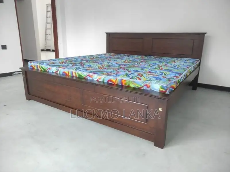 New 6x6 Teak Box Bed With Arpico Hybrid Mattress (Eee9