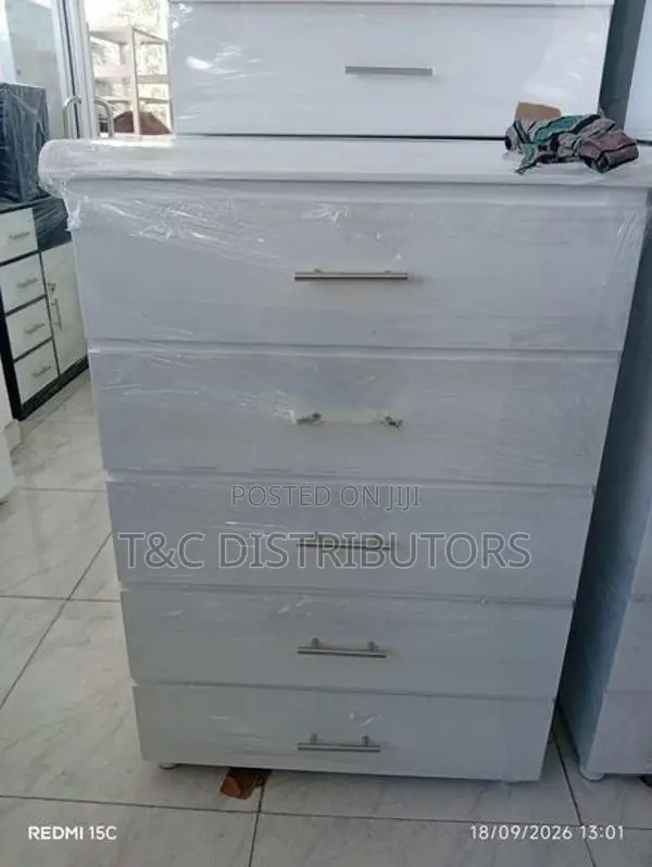 5 Door Drawer Set White