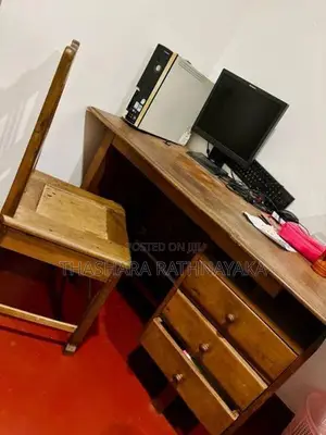 Wooden Study/Office Table + Chair