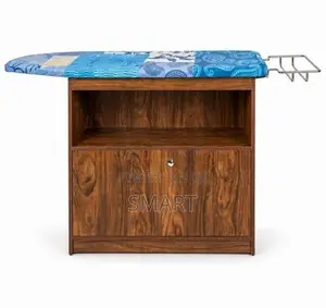 Melamine Iron Table With Half Cupboard Without Wheel- MIT010WOW