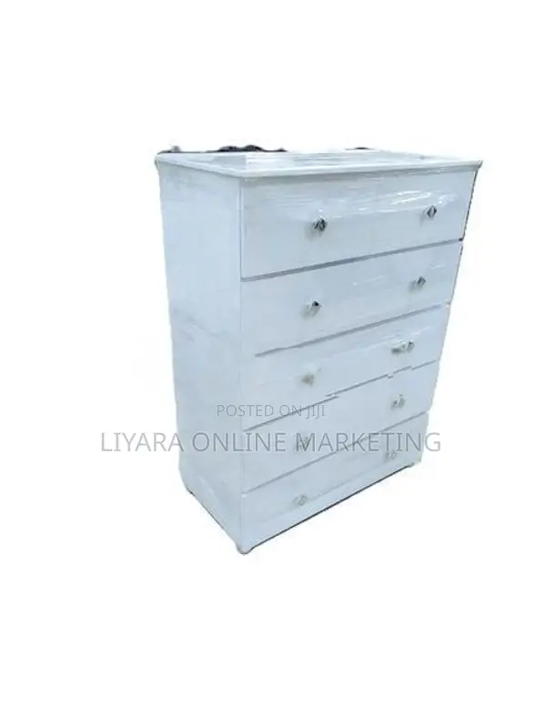 New Melamine White Colour Drawer Cupboard.