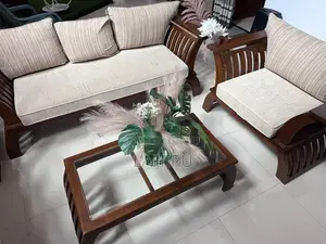 Teak Wood Sofa Set 3+2+1 + Coffee Table