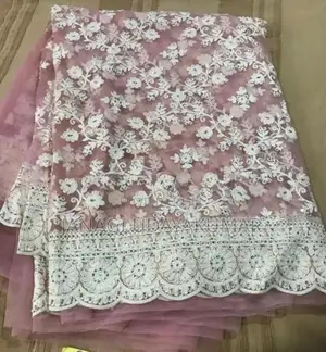 Baby Pink Net Saree
