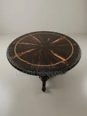 Ebony Occasional Table — Exquisite Handcrafted Antique Piece