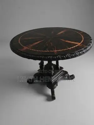 Ebony Occasional Table — Exquisite Handcrafted Antique Piece