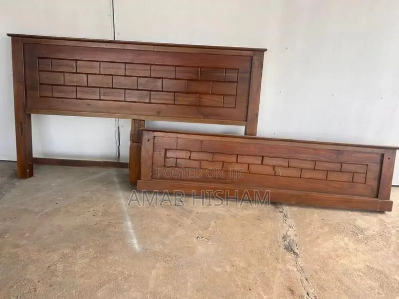 Mahogany Double Bed With Mattress