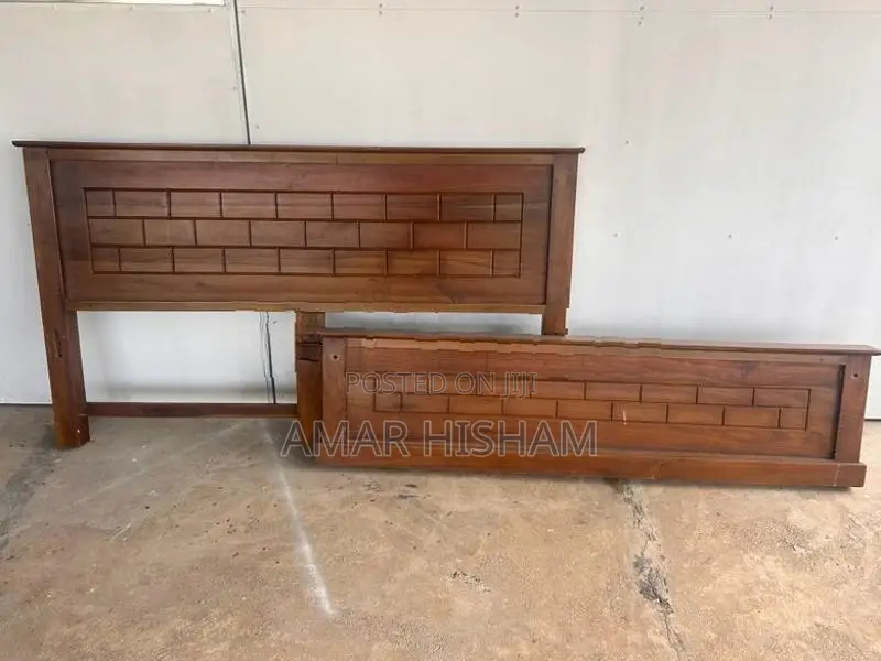 Mahogany Double Bed With Mattress