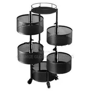 5 Layer Circle Rotating Metal Storage Racks
