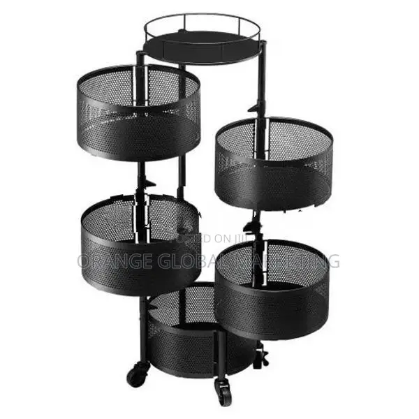 5 Layer Circle Rotating Metal Storage Racks