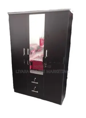 Melamine Black Colour 3 Door Wardrobe..