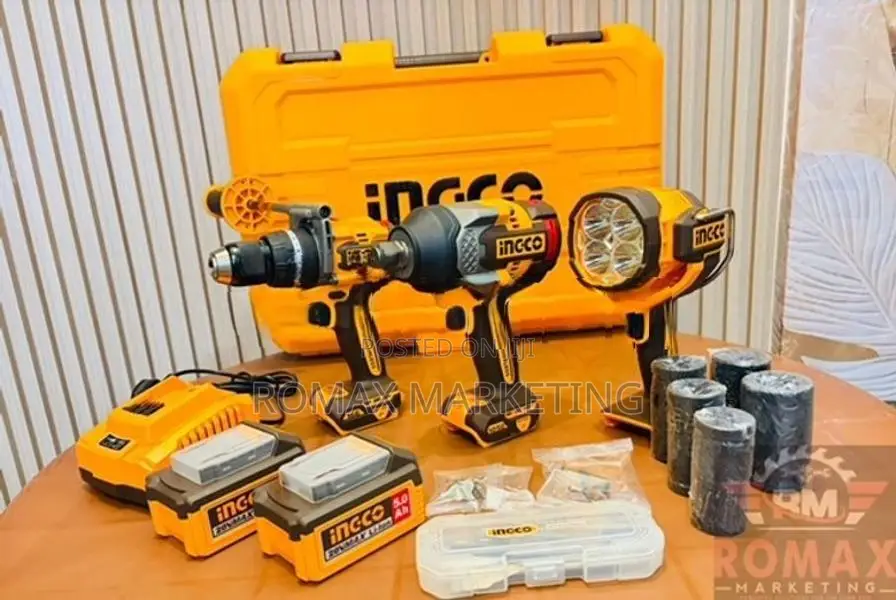 Ingco 20 v Cordless 3 Pcs 4 Combo Kit