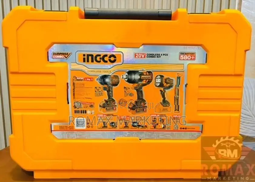 Ingco 20 v Cordless 3 Pcs 4 Combo Kit