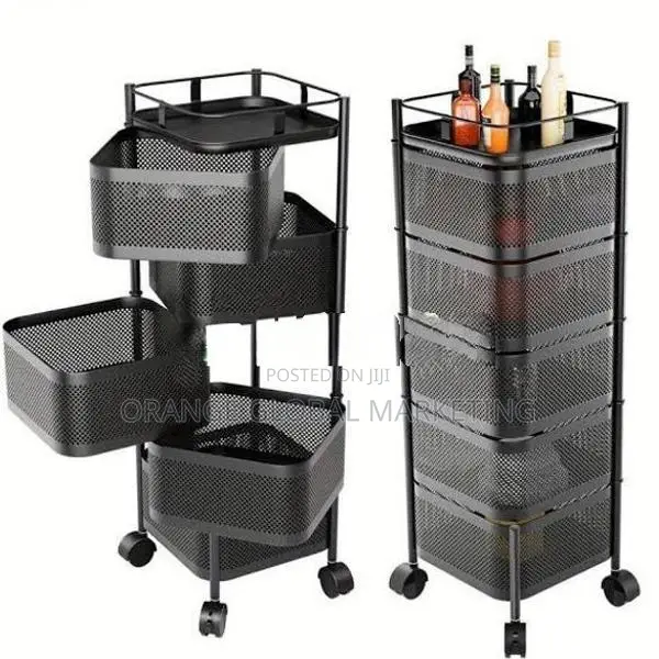 5 Layer Square Rotating Metal Rack