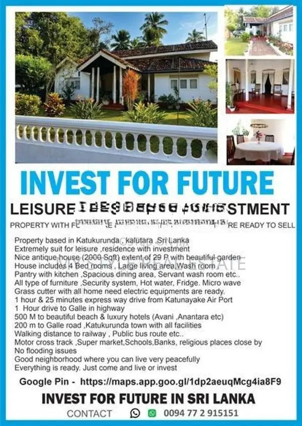 Kalutara, Katukurunda House for Sale