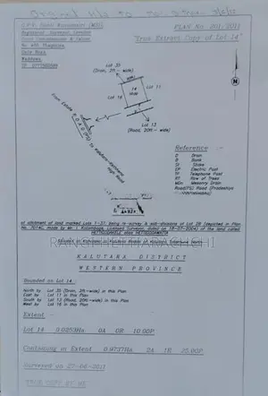කළුතර පන්විල ඉඩමක් විකිණීමට