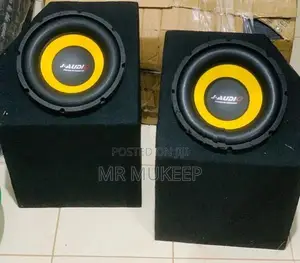 J Audio Car Speaker Box with Bass Amplifier Set