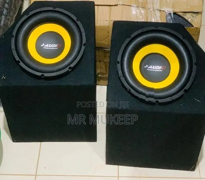 J Audio Car Speaker Box with Bass Amplifier Set