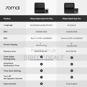 70mai A500s Dash Cam Pro Plus+ With Rear Camera