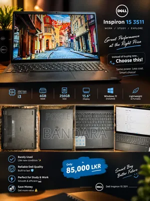Laptop Dell Inspiron 15 3000 4GB Intel Core i3 SSD 256GB