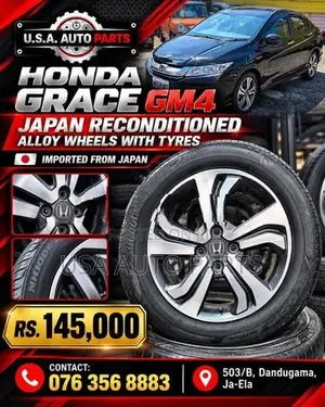 Honda Grace GM4 Alloy wheels with tires