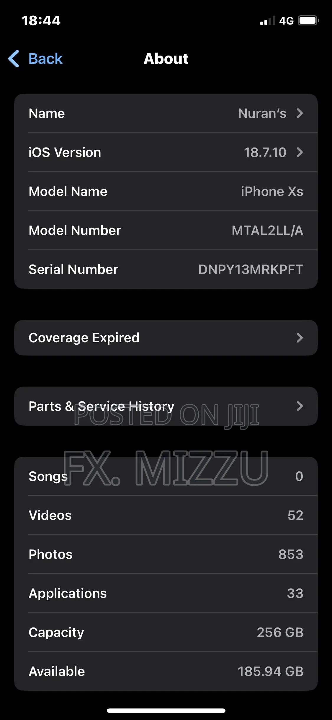 Apple iPhone XS 256 GB Black