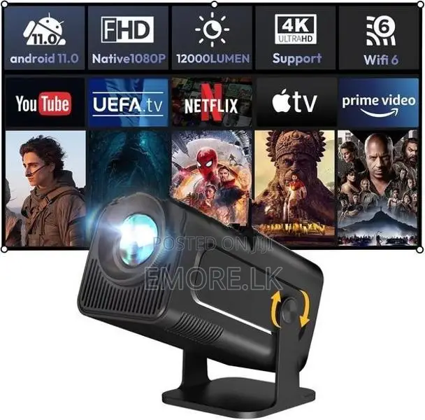 HY 320 Smart Projector | Native 1080P 4K Home Cinema FHD 1