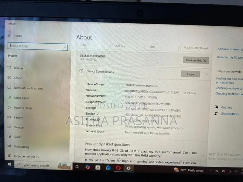 Dell Latitude E5450 Touch – i5 Laptop
