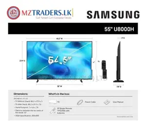 SAMSUNG 55″ Crystal UHD U8000H 4K Vision AI Smart TV