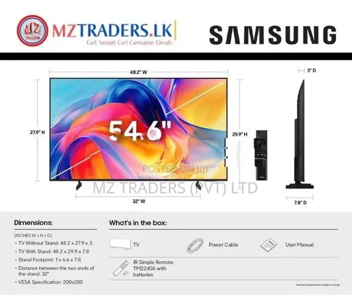 SAMSUNG 55” Smart Mini LED M75H 4K TV