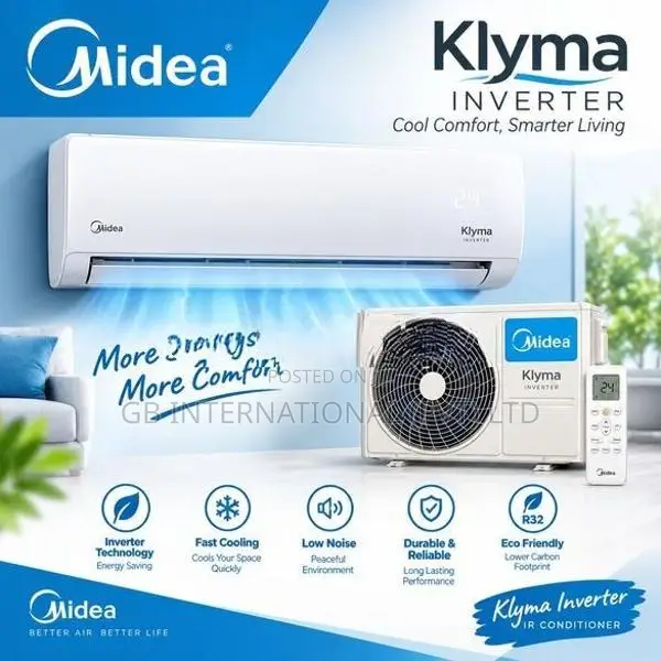New 12000BTU Midea Klyma Inverter (Telesonic Warranty) Brand AC 2026