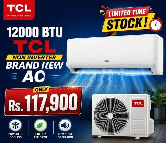 12000BTU TCL Non Inverter (Fast Cooling) Brand New AC 2026 Model
