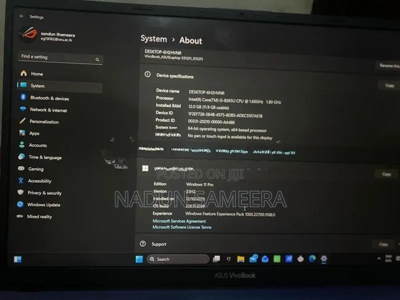 ASUS Vivobook X512F Modified
