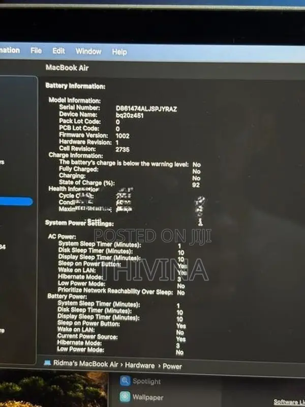 MacBook Air M1 2020 - 8GB RAM / 256GB SSD