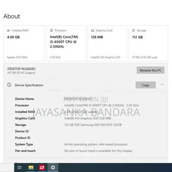 Intel i5 6th Gen PC With WiFi