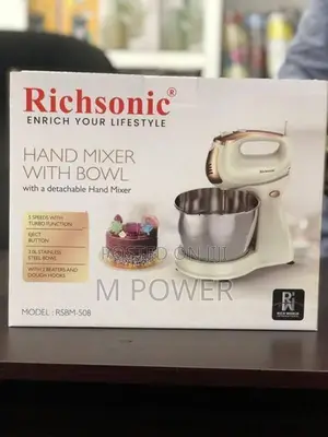 Richsonic Hand Mixer with Bowl - RSBM-508