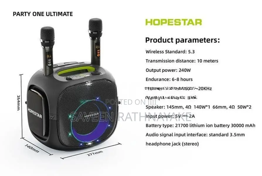 Hopestar PartyOne Ultimate Speakers